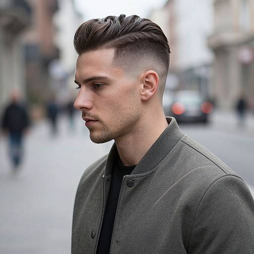 Stylish European Man with Mullet Fade