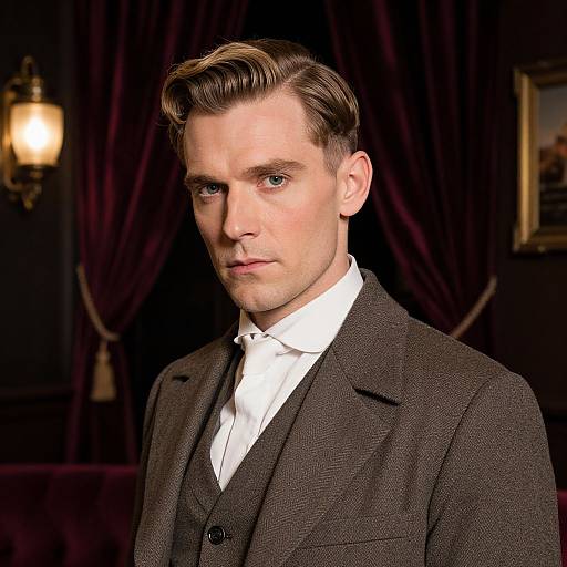 1940s Spy Performer in Vintage Lounge