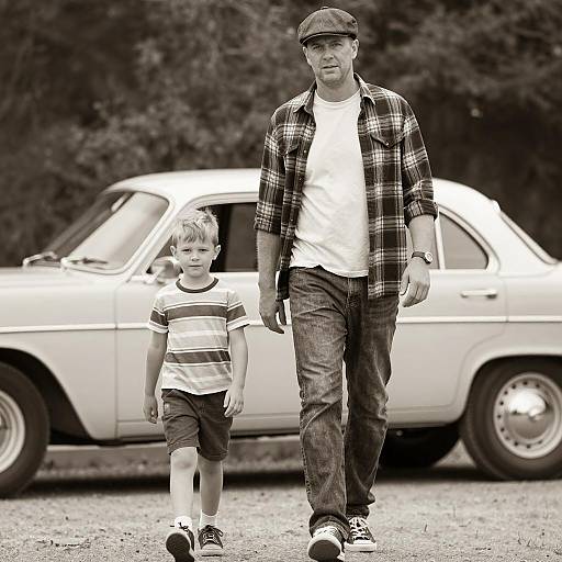 Vintage Walk in Sepia Tone