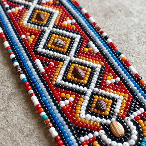 Huichol Beadwork Close-Up Art