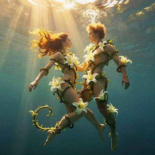 Interconnected Human Bodies with Lily Vines