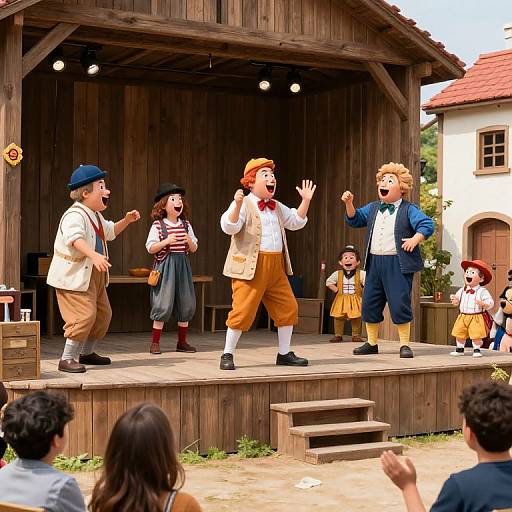 Whimsical Farce Comedy on Village Stage