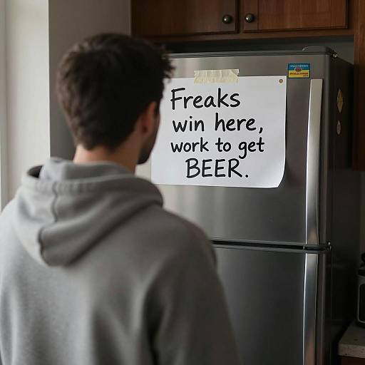 Mysterious Man by the Refrigerator