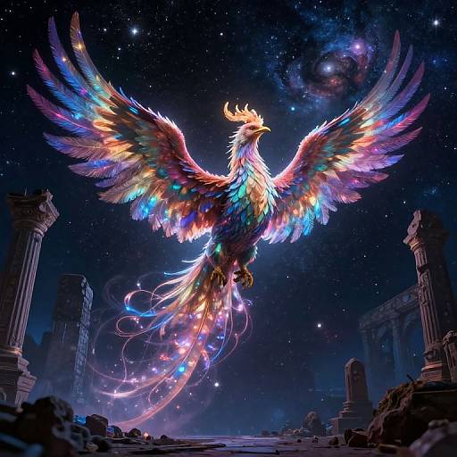 Cosmic Phoenix Dreamscape Rising