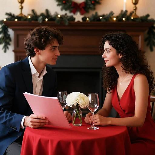 Romantic Dinner Setting with Decor