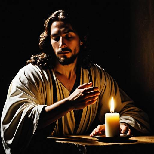 Baroque Style Portrait of Man with Candlelight