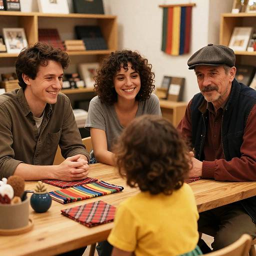 Cozy Shop Gathering: A Family Moment
