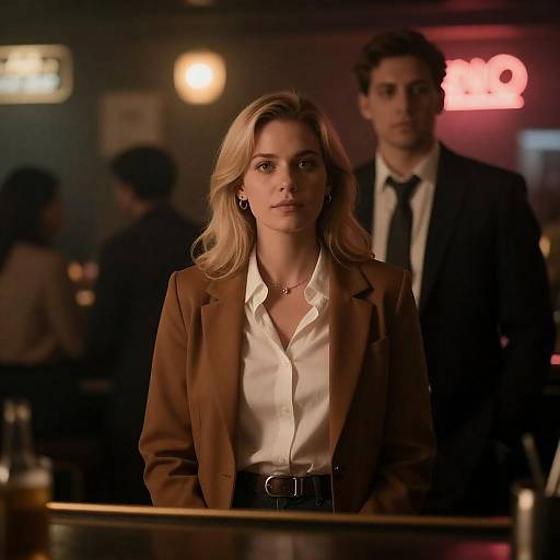 Moody Bar Portrait with Couple