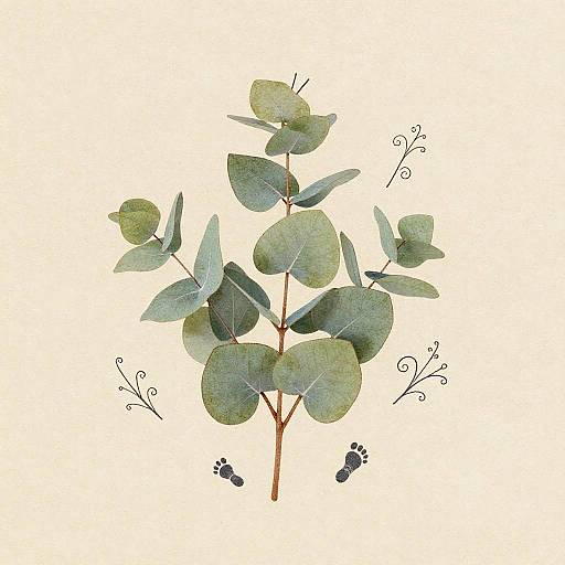Translucent Eucalyptus Botanical Print