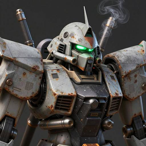 Gundam Zaku Helmet Battle Damage