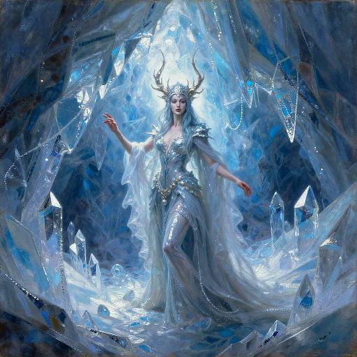 Ice Witch in Crystal Glacier Cavern