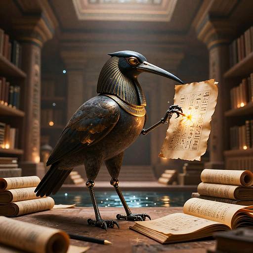 Clockwork Thoth: Ibis Archivist of the Nile