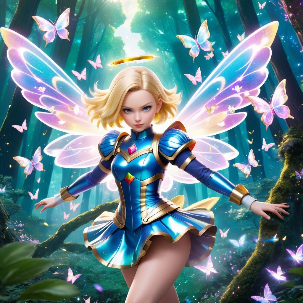 Enchanting Android 18 in a Mystical Forest