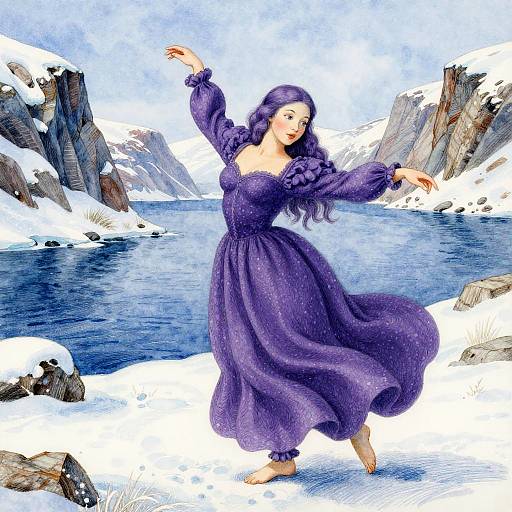 Vibrant Dancing Violet Selkie