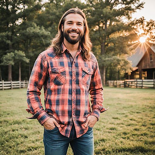 Country Lifestyle Photo Shoot with Bearded Man Country Lifestyle Photo Shoot with Bearded Man