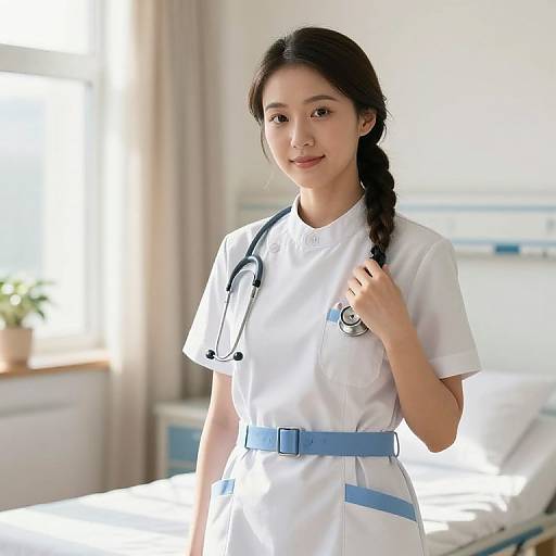 Compassionate Nurse in Morning Light