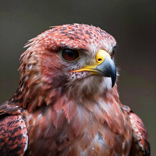 Close-Up of Red Hawk Head