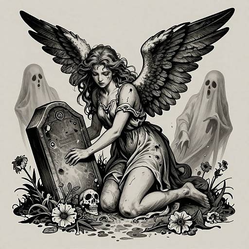 Fallen Angel of Death Tattoo
