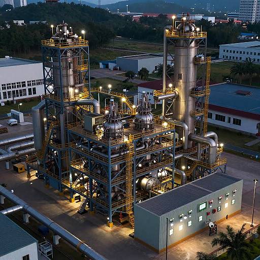 Futuristic Industrial Anlagen Landscape