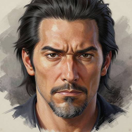 Hyper-Realistic Male Portrait Painting