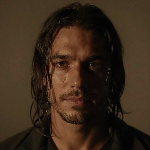 Intense Portrait of a Rugged Man