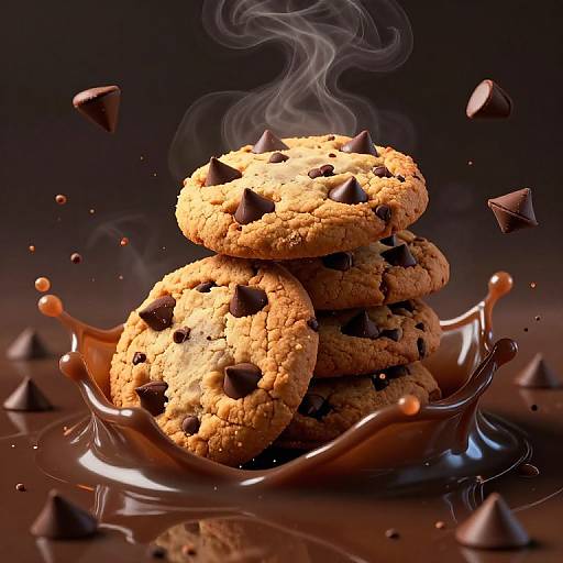 Dramatic Coffee Splash on Cookies