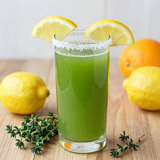Refreshing Lemon Thyme Green Juice