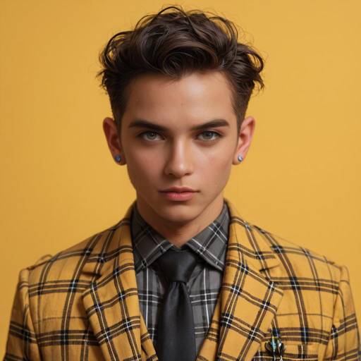 Rugged Adventurer in Plaid Attire Rugged Adventurer in Plaid Attire