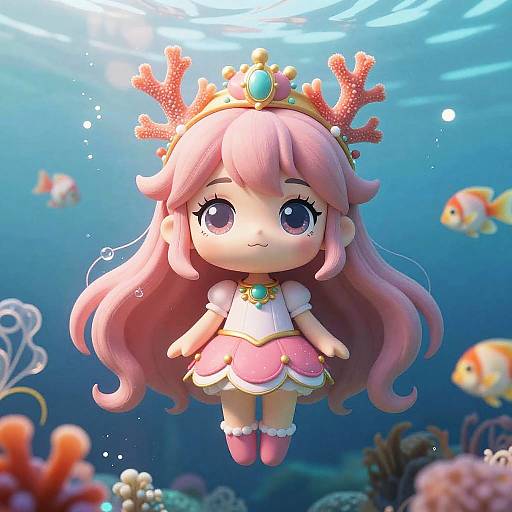 Cute Underwater Magical Girl