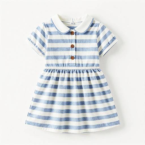 Cute Blue Striped Child's Dress