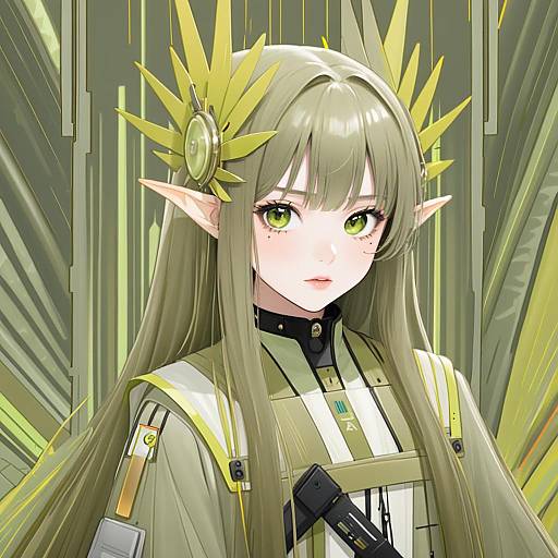 Illustration of Muelsyse (arknights), arknights in the style of Sakiyo cake