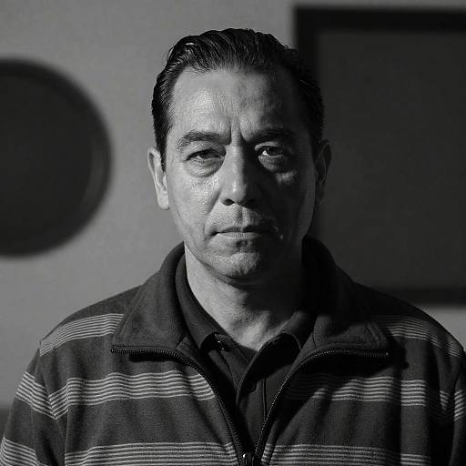 Dramatic Black-and-White Portrait of Man