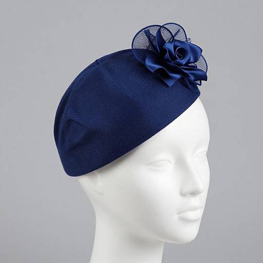 Navy Royal Blue Pillbox Fascinator Hat