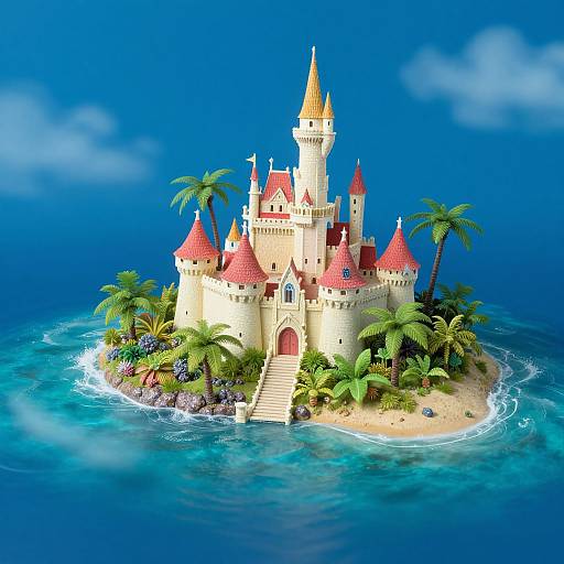 Miniature Tropical Castle Island