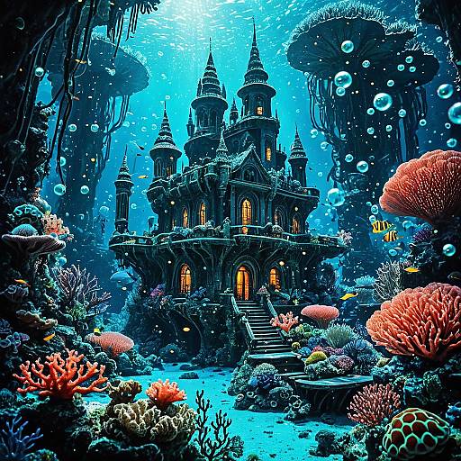 Enchanted Underwater Fantasy Castle