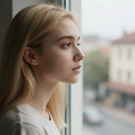 Young Woman Gazing Out a Window
