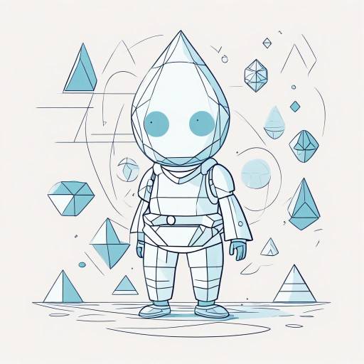 Curious Wojak with Geometric Shapes Design