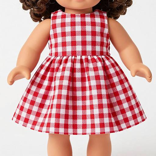 18-Inch Doll in Gingham Skirt
