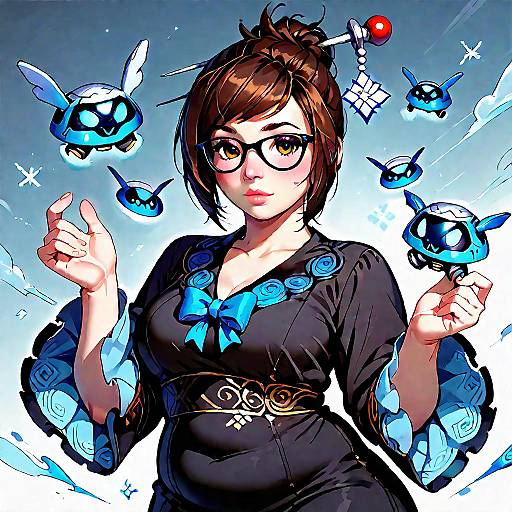 Overwatch Mei in Formal Black Dress