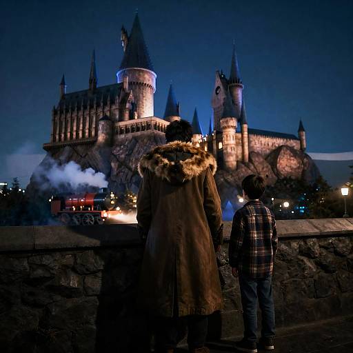 Mysterious Night at Hogwarts Castle