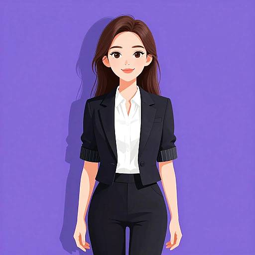 Business Casual Woman with Stylish Attire