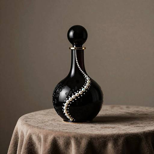 Onyx Decanter with Pearl Detailing