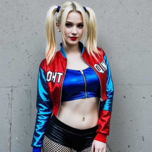 Glittery Harley Quinn Cosplay Costume Idea
