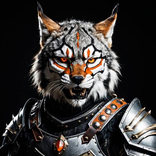 Lynx Warrior in Armor Portrait
