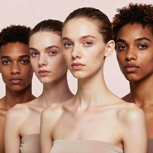 Futuristic Slim AI Group Portrait