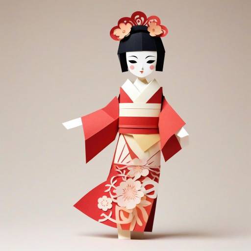 Minimalist Kirigami Doll in Tradition