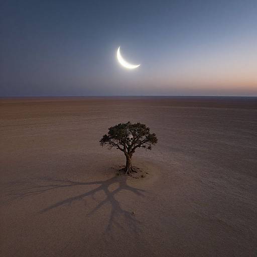 Surreal Desert with Skull Tree