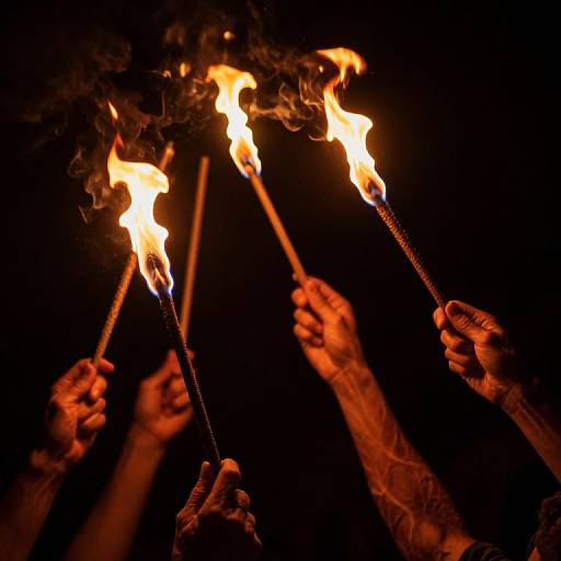 Flaming Wands in Dark Void