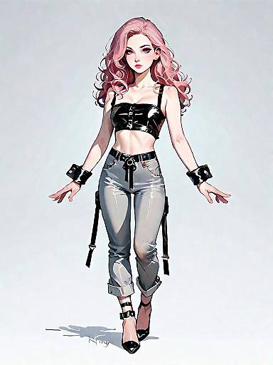 Stylish Woman in Casual Chic Outfit