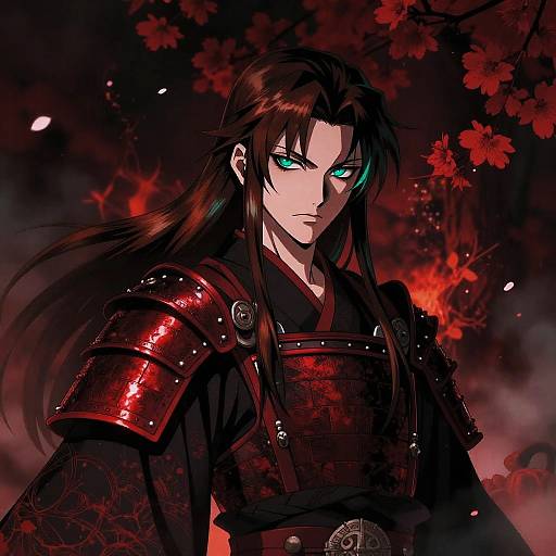 Dark Gothic Anime Warrior Portrait